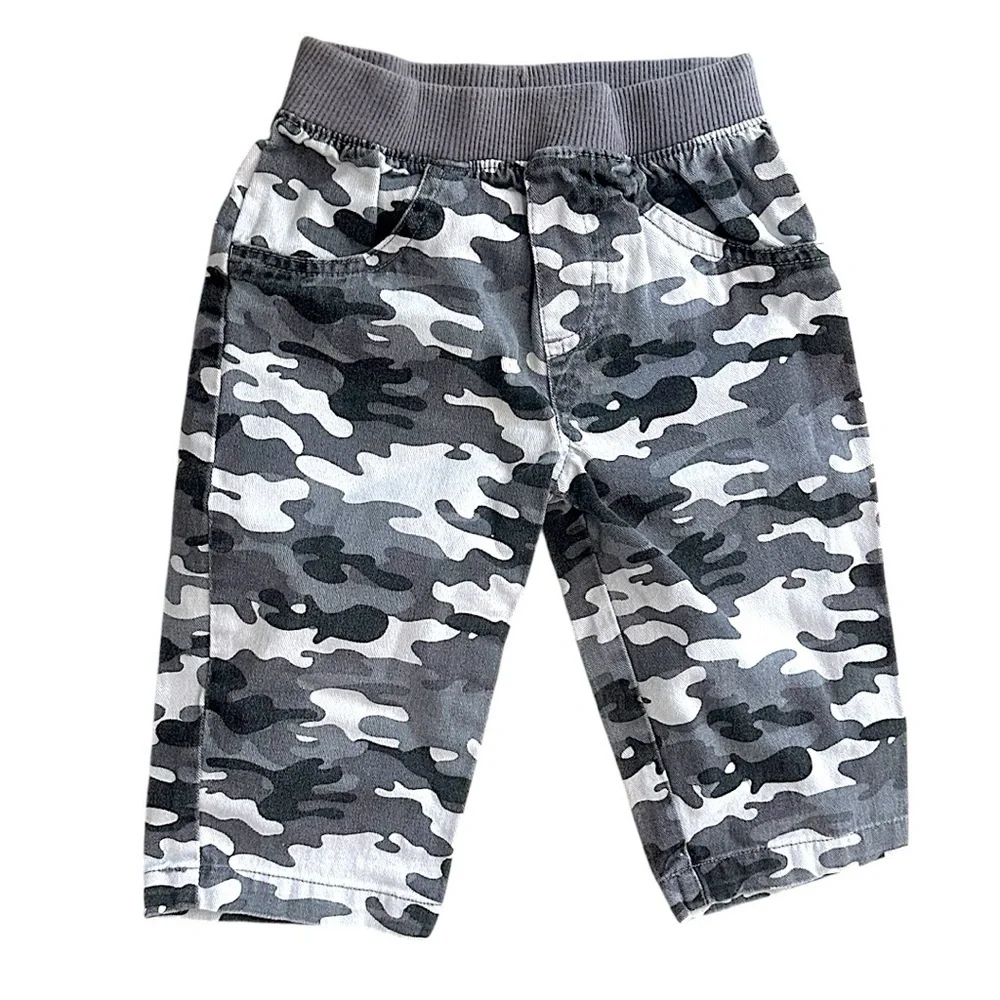 Y2K Garanimals Gray Camouflage Pants Like New Size 12 Months Baby Boy